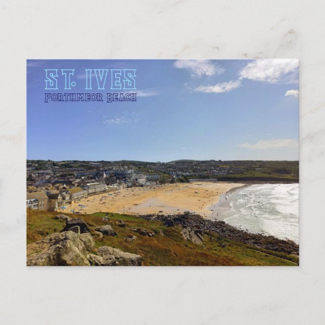 Porthmeor Beach - St. Ives - Cornwall Postcard (Front)