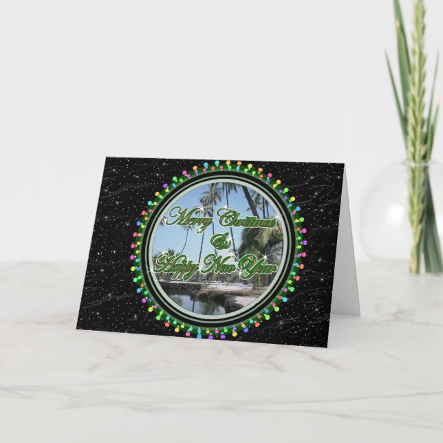 Porthole Merry Christmas Holiday Card (Front)