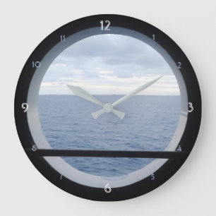 Porthole View Large Clock