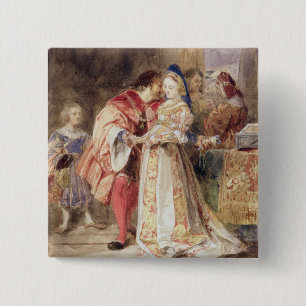 Portia and Bassanio, c.1826 (w/c, brown ink, bodyc 15 Cm Square Badge