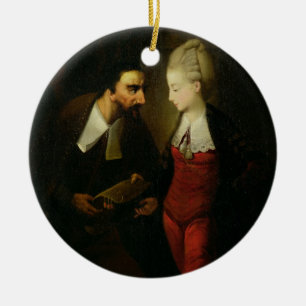 Portia and Shylock from 'The Merchant of Venice' A Ceramic Tree Decoration