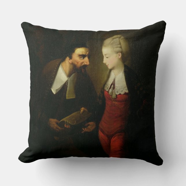 Portia and Shylock from 'The Merchant of Venice' A Cushion (Front)