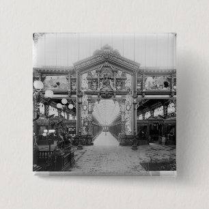 Portico of fabric at the Universal Exhibition 15 Cm Square Badge