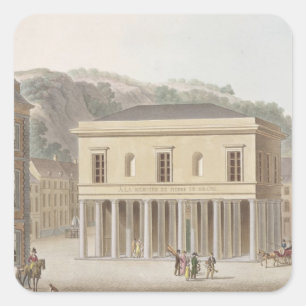 Portico of the Fountain of Pouhon at Spa, from 'Ch Square Sticker