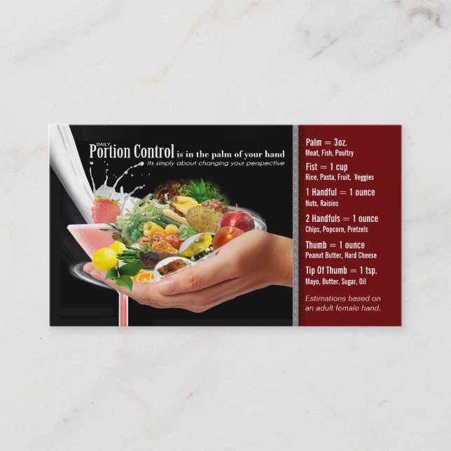 Portion Control Business Cards (Front)