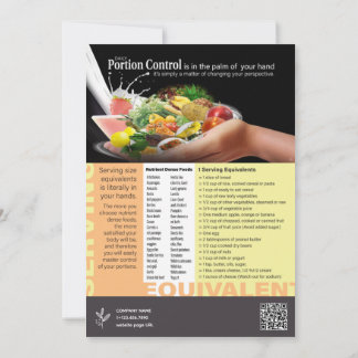 Portion Control Serving Equivant Cards