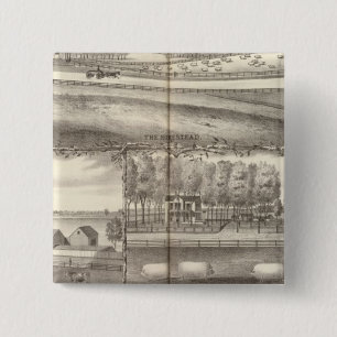 Portion of property owned by George A Hance 15 Cm Square Badge