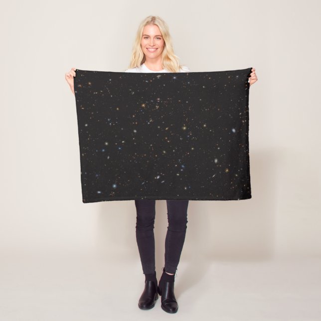 Portion Of Sky With Over 45,000 Galaxies Visible. Fleece Blanket (In Situ)