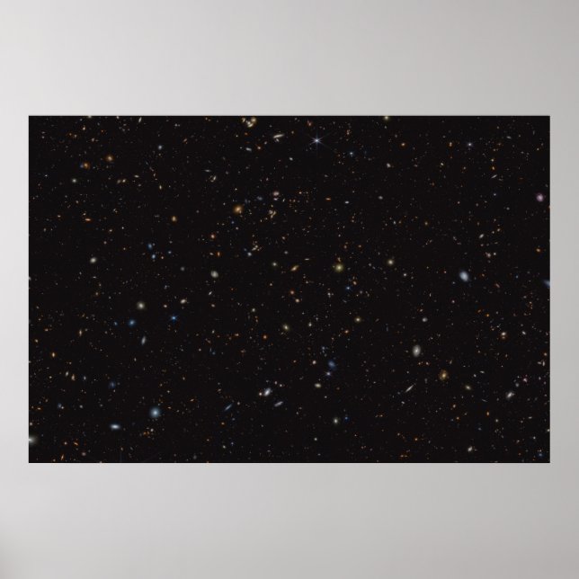 Portion Of Sky With Over 45,000 Galaxies Visible. Poster (Front)