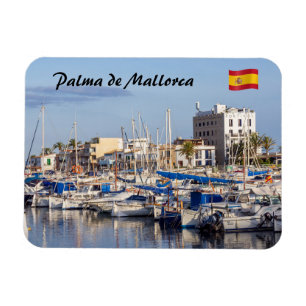 Portixol marina at dusk - Palma de Mallorca Magnet