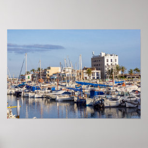 Portixol marina at dusk - Palma de Mallorca Poster