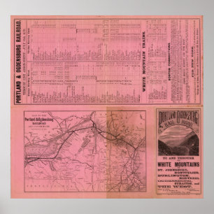 Portland and Ogdensburg Railroad and connections Poster