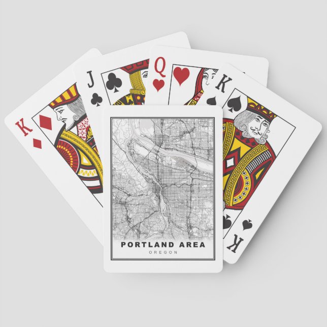 Portland Area Map Playing Cards (Back)