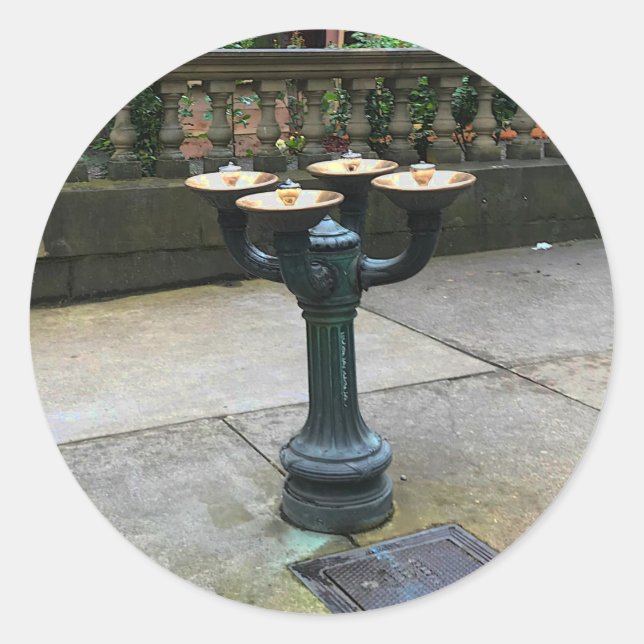 Portland Benson Bubblers #1 Classic Round Sticker (Front)