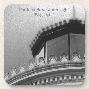 Portland Breakwater Light Maine Custom Coaster Set