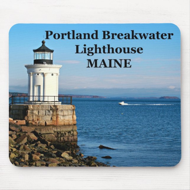 Portland Breakwater Lighthouse, Maine Mousepad (Front)