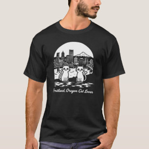 Portland City Oregon Cat Lover T-Shirt