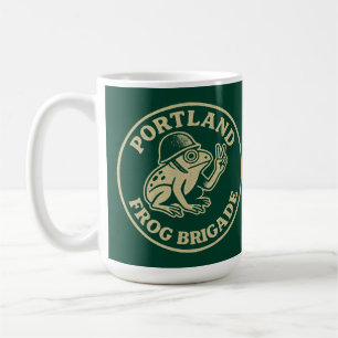 Portland Frog Brigade Retro Design Coffee Mug