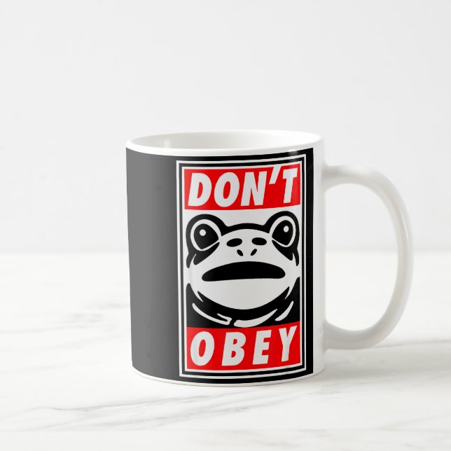 Portland Frog Dont Obey  Coffee Mug (Right)