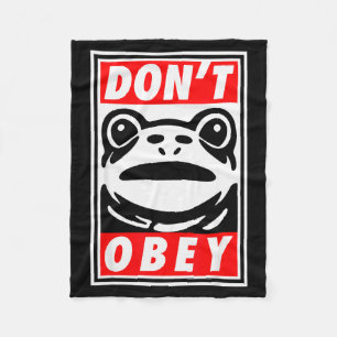 Portland Frog Dont Obey  Fleece Blanket