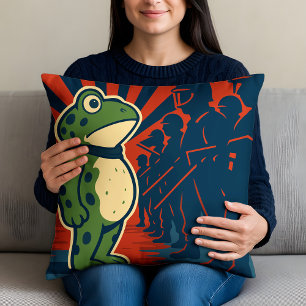 Portland Frog Protest Cushion