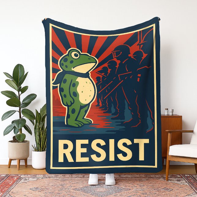 Portland Frog Protest Fleece Blanket (Creator Uploaded)