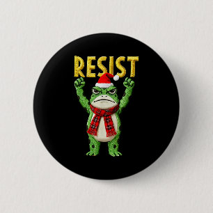 Portland Frog Protest Frog Women No Kings Christma 6 Cm Round Badge