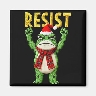 Portland Frog Protest Frog Women No Kings Christma Magnet