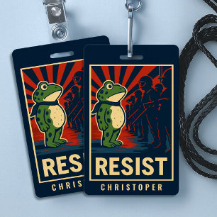 Portland Frog Protest ID Badge