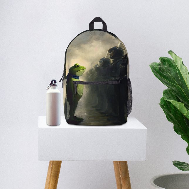 Portland Frog Protest Printed Backpack (Creator Uploaded)