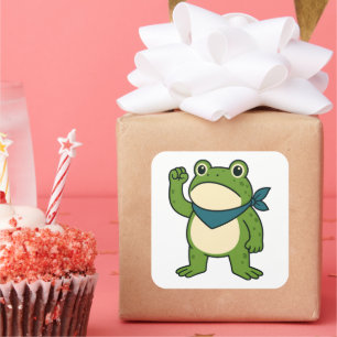 Portland Frog Protest Square Sticker