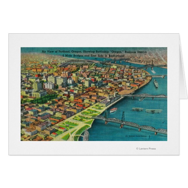 Portland from Air showing Bridges and (Front Horizontal)