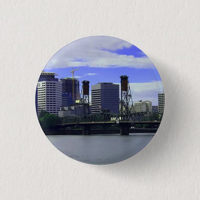 Portland Hawthorne Bridge #1 Button (Front)