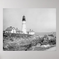 Portland Head Light, 1902. Vintage Photo