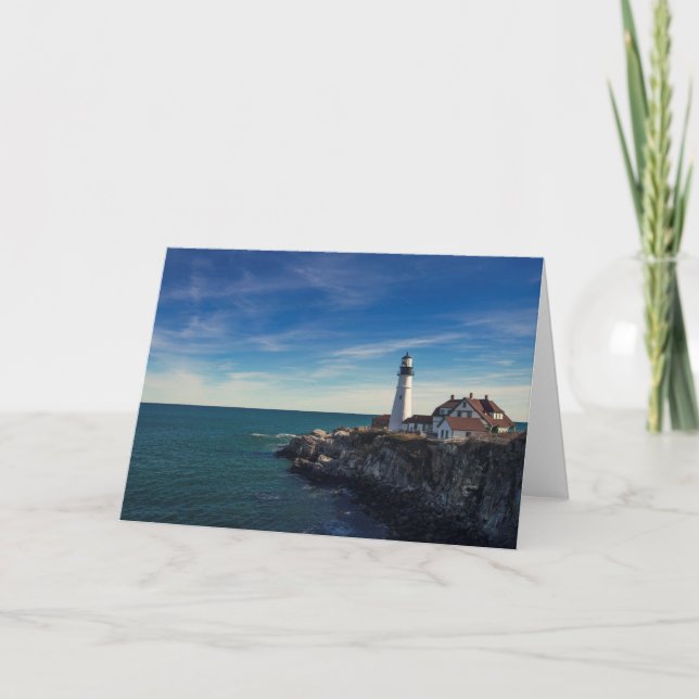 Portland Head Light Blank Greeting Card (Front)