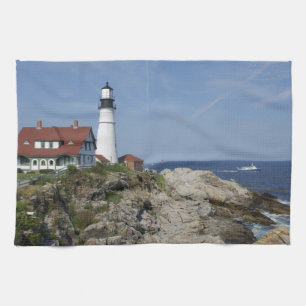 Portland Head Light, Cape Elizabeth,Maine, Tea Towel