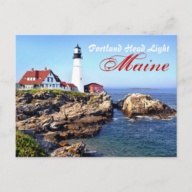 Portland Head Light, Cape Elizabeth, Maine, U.S.A. Postcard (Front)