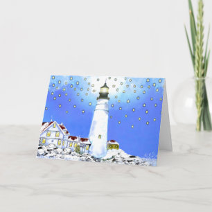 Portland Head Light Christmas Card# 9 Holiday Card