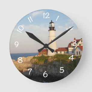 Portland Head Light House Round Clock