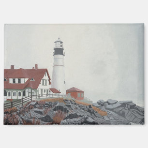 Portland Head Light in Fog Magnet
