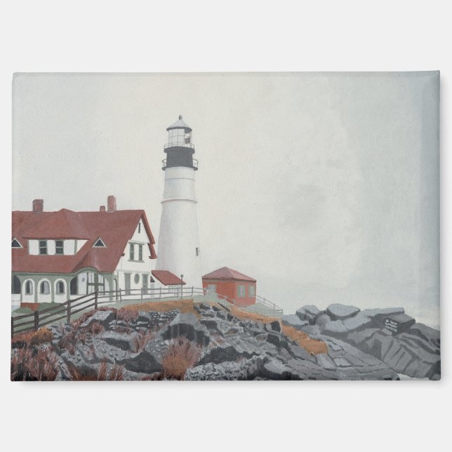 Portland Head Light in Fog Magnet (Front)