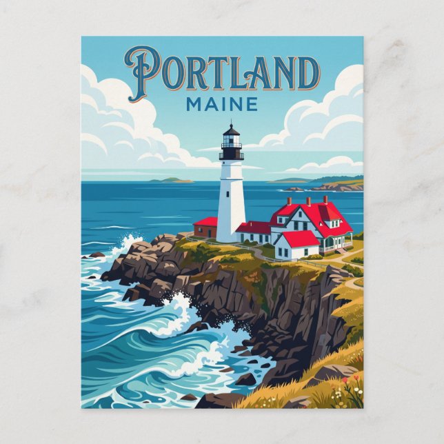 Portland Head Light USA Postcard (Front)
