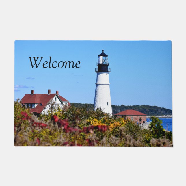 Portland Head Light Welcome Mat (Front)
