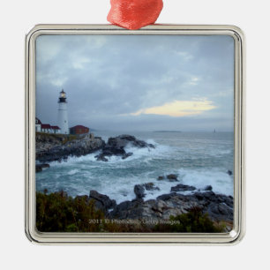 Portland Head Lighthouse at Sunrise Metal Ornament