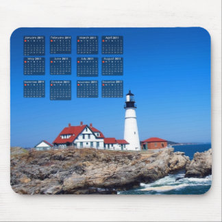 Portland Head Lighthouse Calendar Mouse Pad