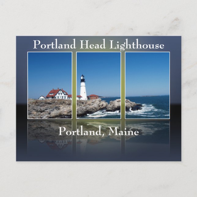 Portland Head Lighthouse Cut Up Postcard (Front)