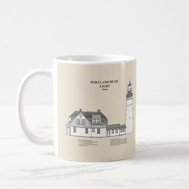 Portland Head Lighthouse - Maine - SBD Coffee Mug (Left)