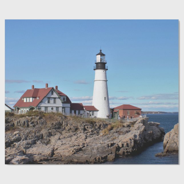 Portland Head Lighthouse Maine Wrapping Paper (Flat)