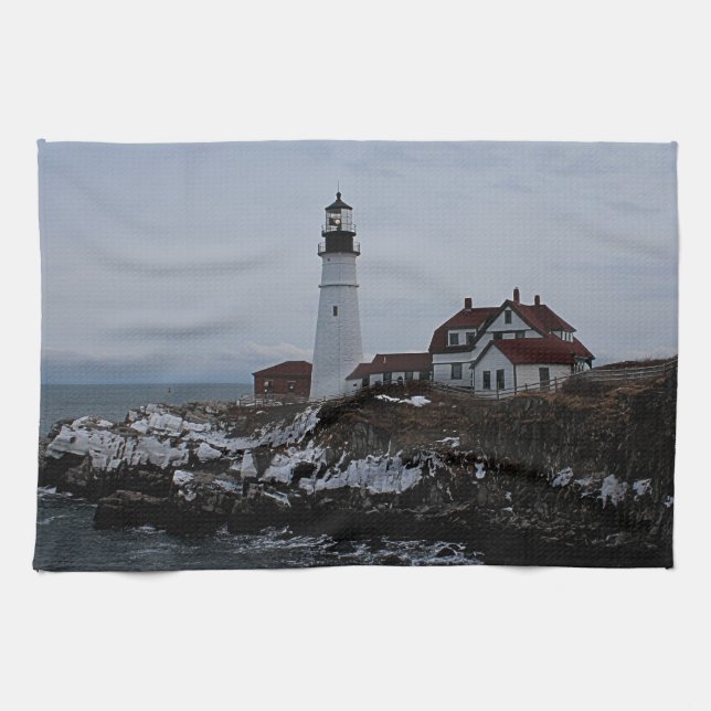 Portland Head Lighthouse Tea Towel (Horizontal)