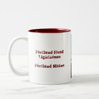 Portland Head Lighthouse Two-Tone Coffee Mug
